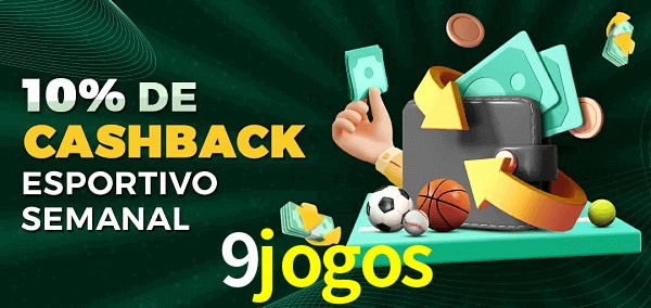 10% de bônus de cashback na 9jogos